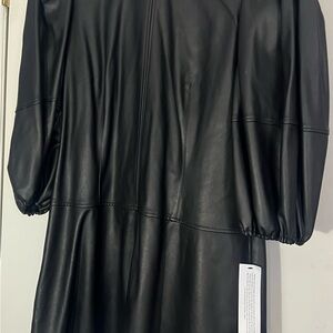 Topshop Black Faux Leather Dress